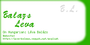balazs leva business card