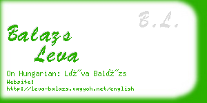 balazs leva business card